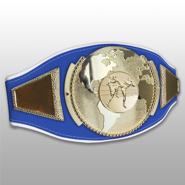 THAI BOXING CHAMPIONSHIP BELT PROGLOBE/G/TBOG - AVAILABLE IN 6+ COLOURS